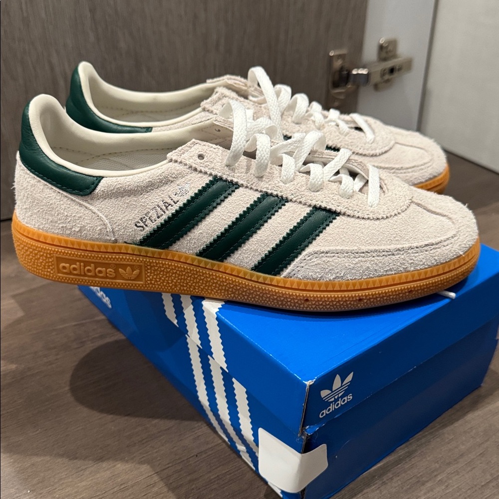 Adidas Handball Spezial Shoes - Cream and Green